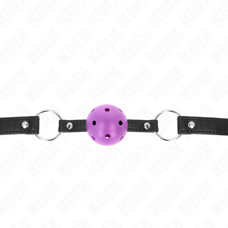 Bavaglio a Sfera BDSM Kink — Palla Cava 4.5 cm, Viola