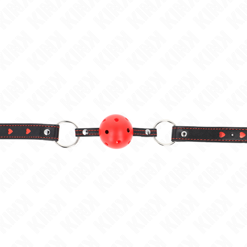 Morso Ball Gag Cavo BDSM Kink — Rigido, Rosso 6,5 cm