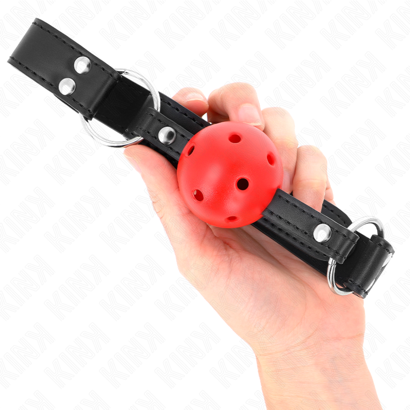 Bavaglio Sfera BDSM Kink — Sfera 4 cm, Cuoio Regolabile