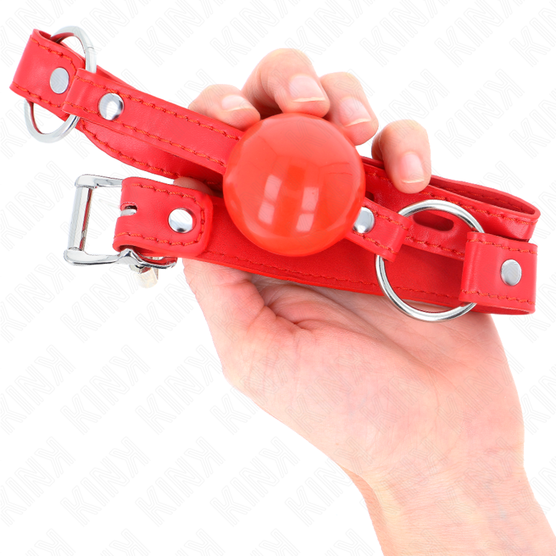 Bavaglio a Sfera BDSM Kink — TPE 4 cm, Cinghia 60 cm