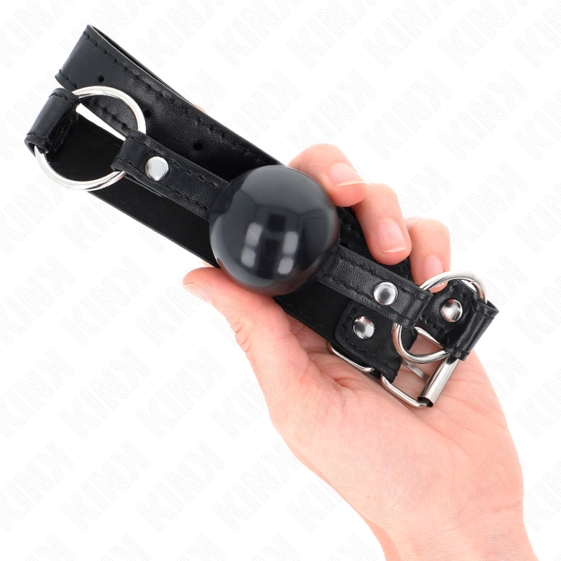 Morso Ball Gag BDSM Kink — TPE, Palla 4 cm, Cinghia 60 cm