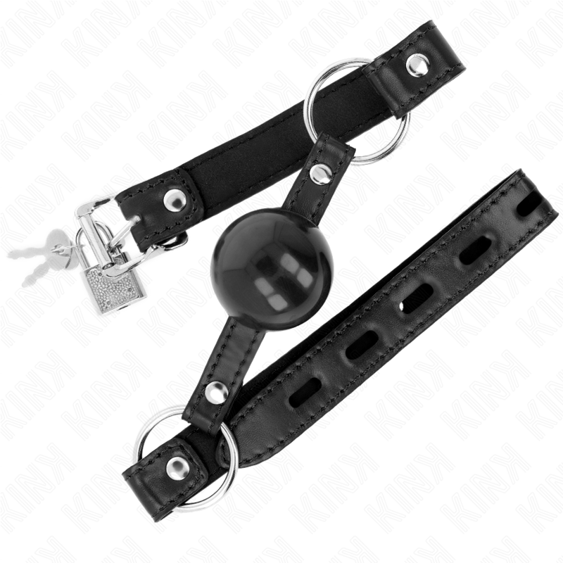Morso Ball Gag BDSM Kink — TPE, Palla 4 cm, Cinghia 60 cm