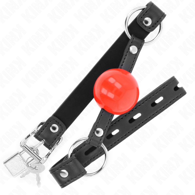Ball Gag BDSM Kink — Sfera 4 cm, Cinturino 60 cm