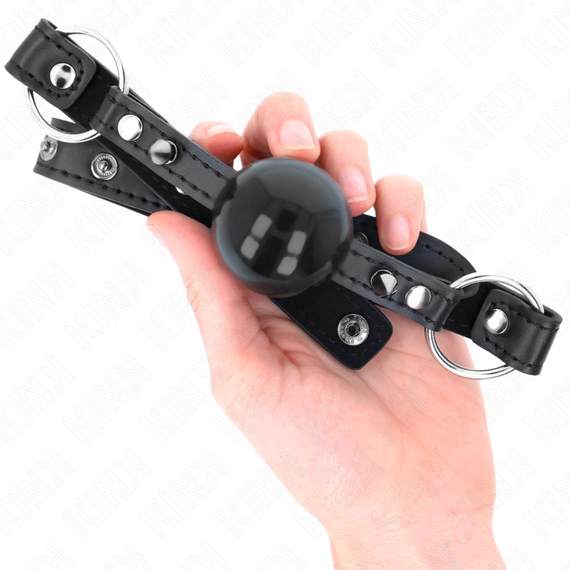 Bavaglio Ball Gag BDSM Kink — Sfera 4 cm, Cinghia 65 cm