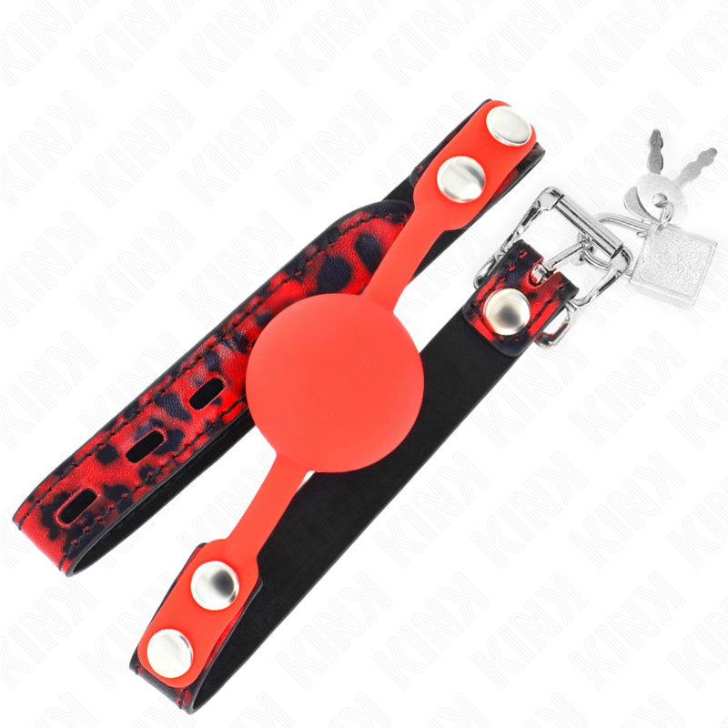 Mordaglio Ball Gag BDSM Kink — Silicone, Lucchetto, 4 cm