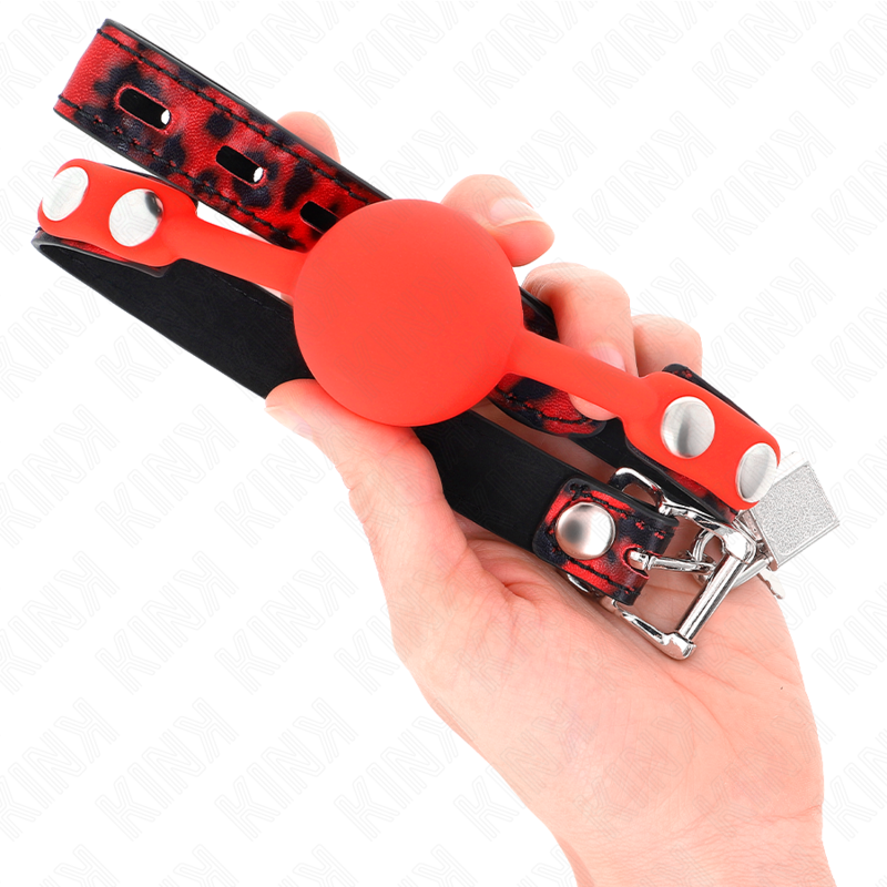 Mordaglio Ball Gag BDSM Kink — Silicone, Lucchetto, 4 cm