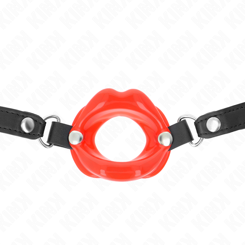 Bavaglio BDSM Kink Lip Gag — Similpelle, Cinturino Regolabile