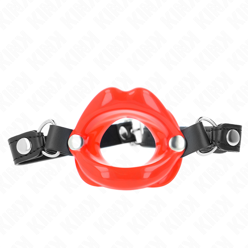 Bavaglio BDSM Kink Lip Gag — Similpelle, Cinturino Regolabile