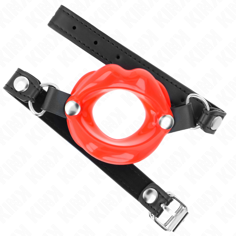 Bavaglio BDSM Kink Lip Gag — Similpelle, Cinturino Regolabile