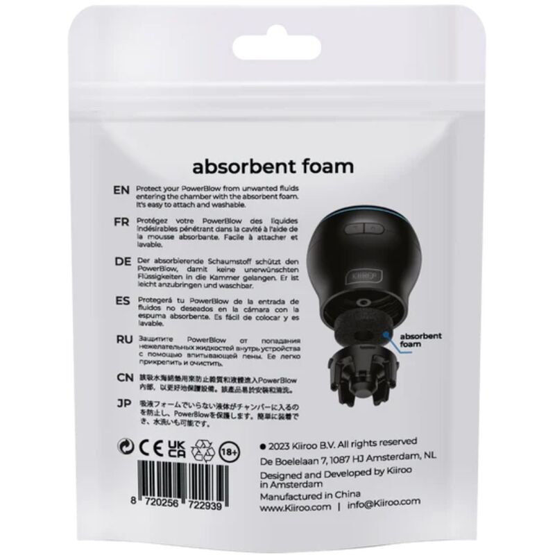 Ricambio Schiuma Assorbente Kiiroo PowerBlow — 5 Pezzi