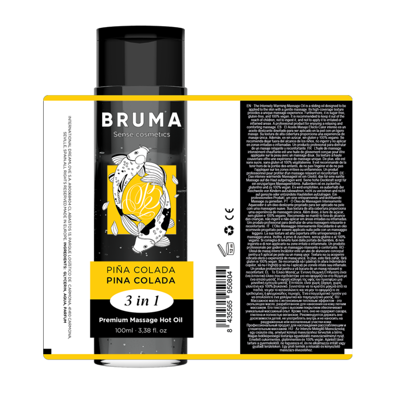 Olio da Massaggio Erotico Bruma Pina Colada — Effetto Calore 100 ml
