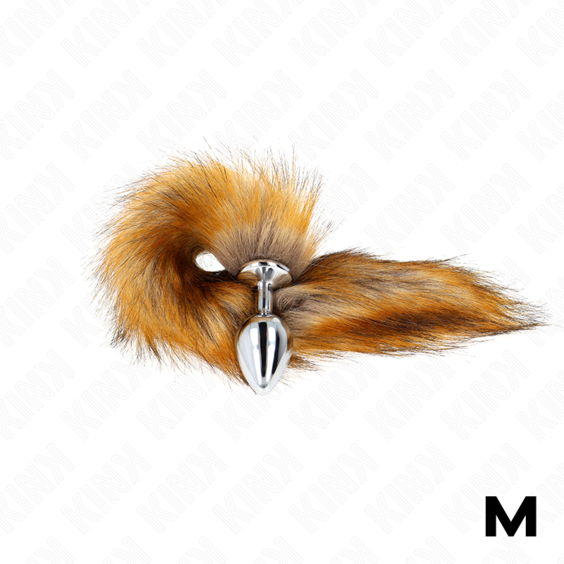 Plug Anale con Coda Sintetica Kink — Misura M, 8 cm