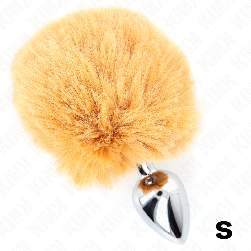 Plug Anale con Coda di Coniglio Kink — Acciaio, 7 cm
