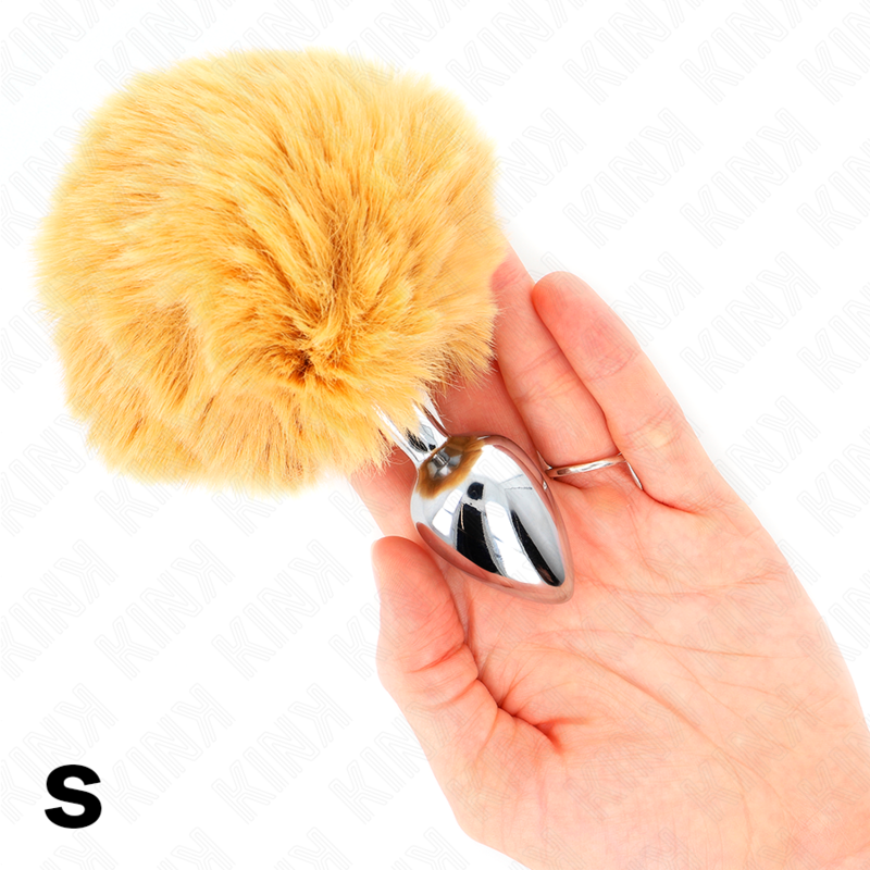 Plug Anale con Coda di Coniglio Kink — Acciaio, 7 cm