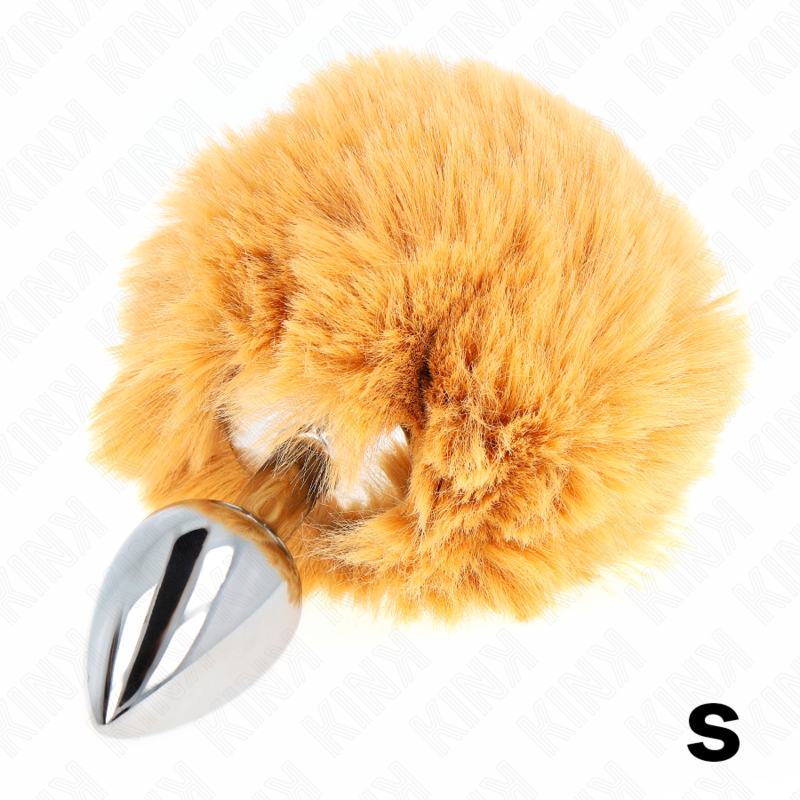 Plug Anale con Coda di Coniglio Kink — Acciaio, 7 cm