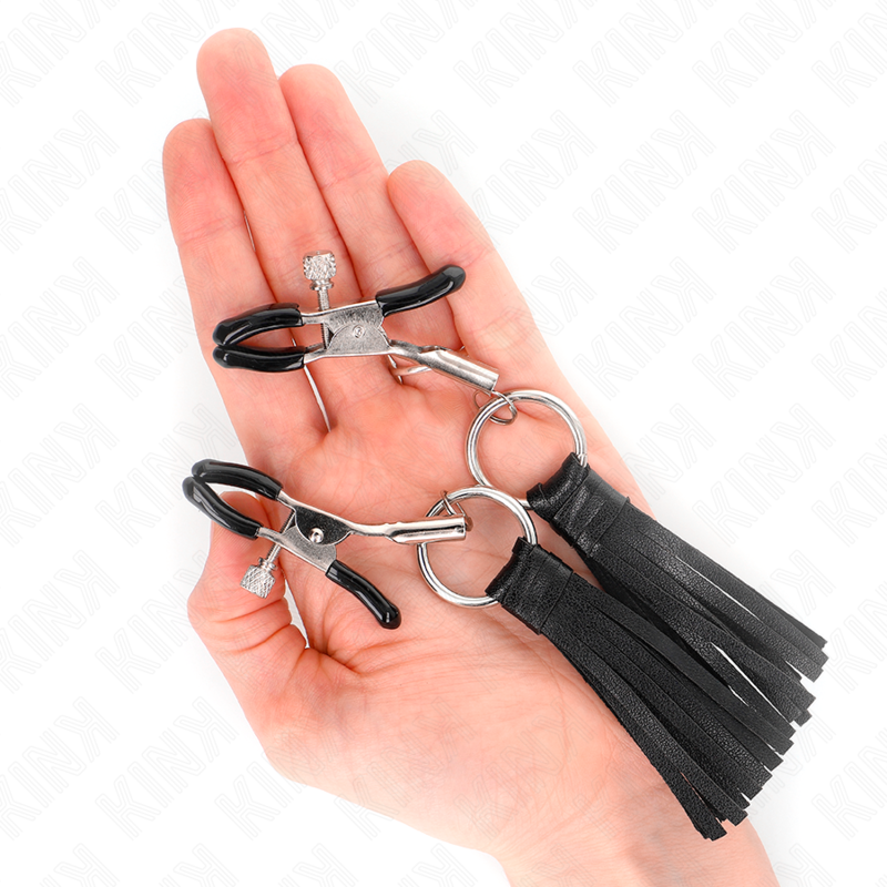 Morsetti per Capezzoli BDSM Kink Nipple Grip — Similpelle con Nappine