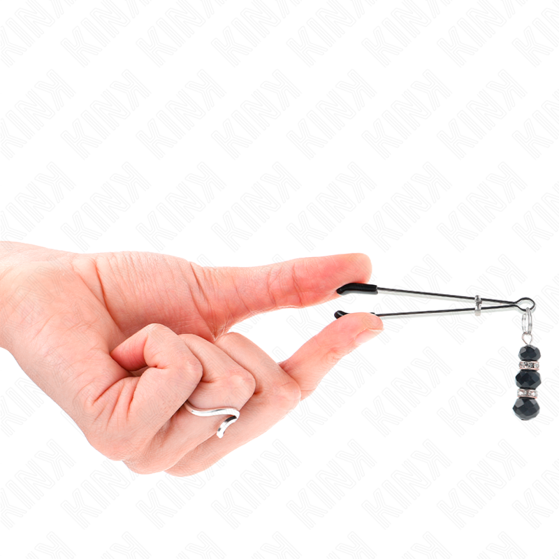 Pinze per Capezzoli BDSM Kink Nipple Grip — Oro con Perline