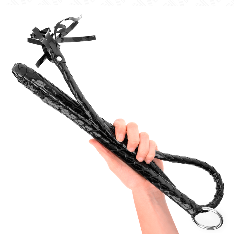 Frusta BDSM Lunga in PVC Lucido Kink — 138 cm