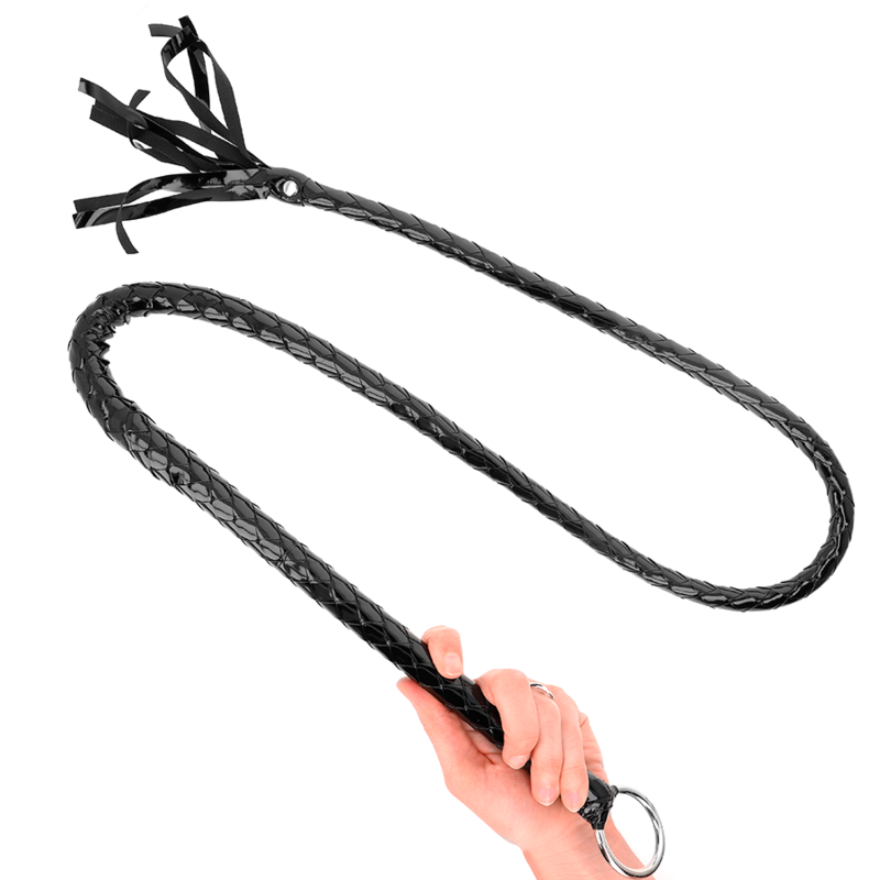 Frusta BDSM Lunga in PVC Lucido Kink — 138 cm