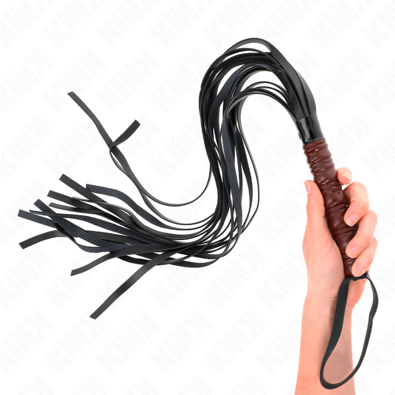Frusta Bondage BDSM Kink Impact — Manico in Mogano 53 cm