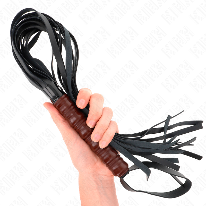 Frusta Bondage BDSM Kink Impact — Manico in Mogano 53 cm