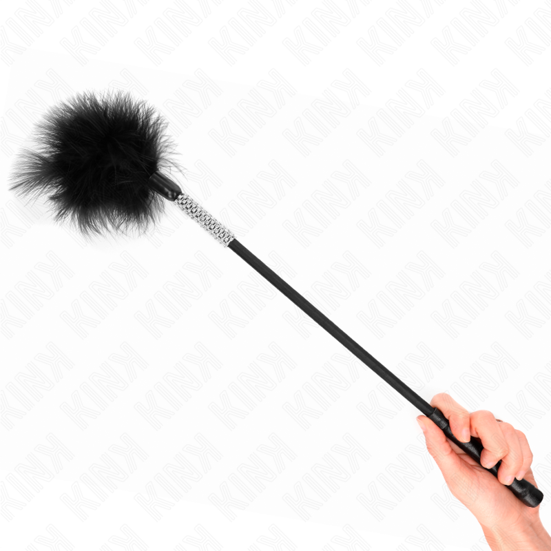 Piuma Solletico BDSM Kink — Manico con Strass, 50 cm