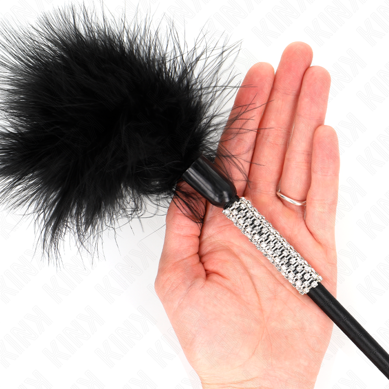 Piuma Solletico BDSM Kink — Manico con Strass, 50 cm