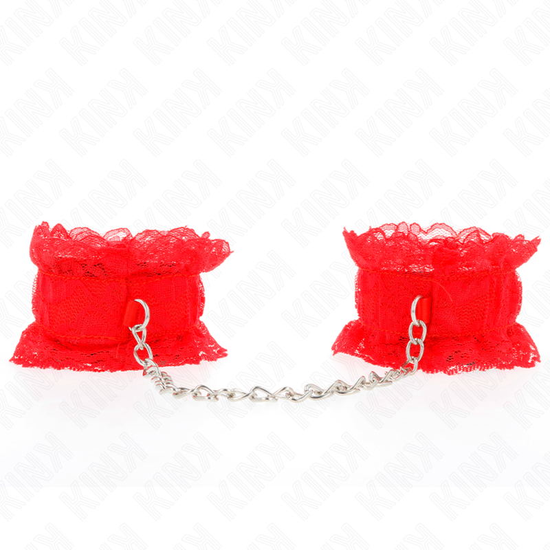 Manette BDSM in Pizzo Kink Wrist Restraint — Elastico Rosso