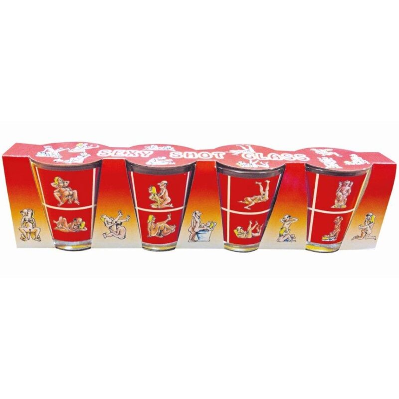 Set Bicchieri Shot Kamasutra Diablo Picante — 4 Pezzi