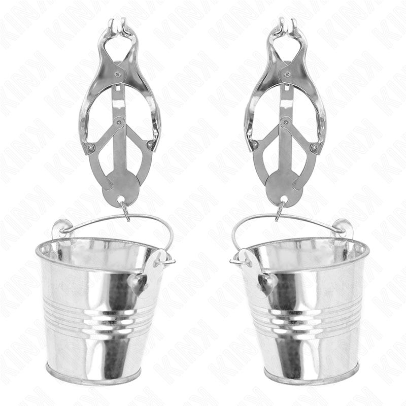 Pinze Capezzoli BDSM Kink Nipple Grip — Trifoglio con Secchielli