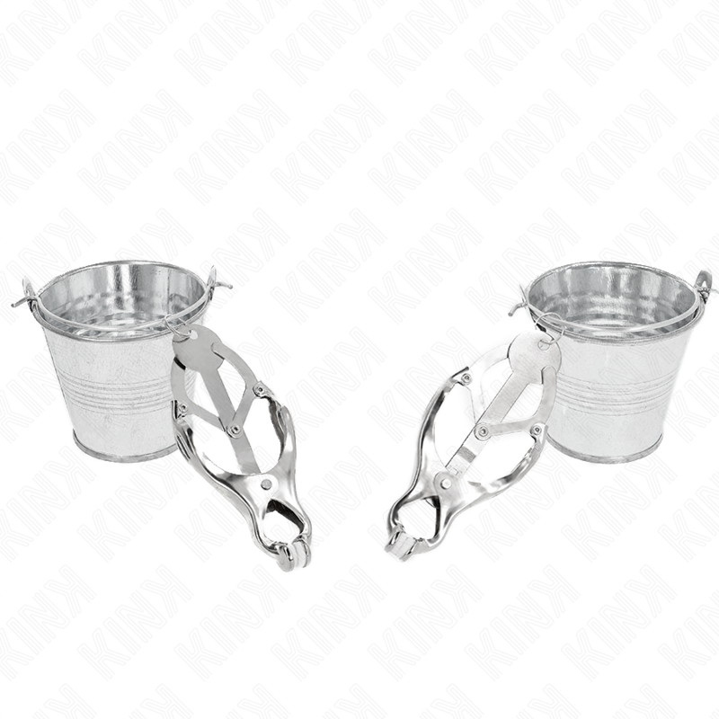 Pinze Capezzoli BDSM Kink Nipple Grip — Trifoglio con Secchielli