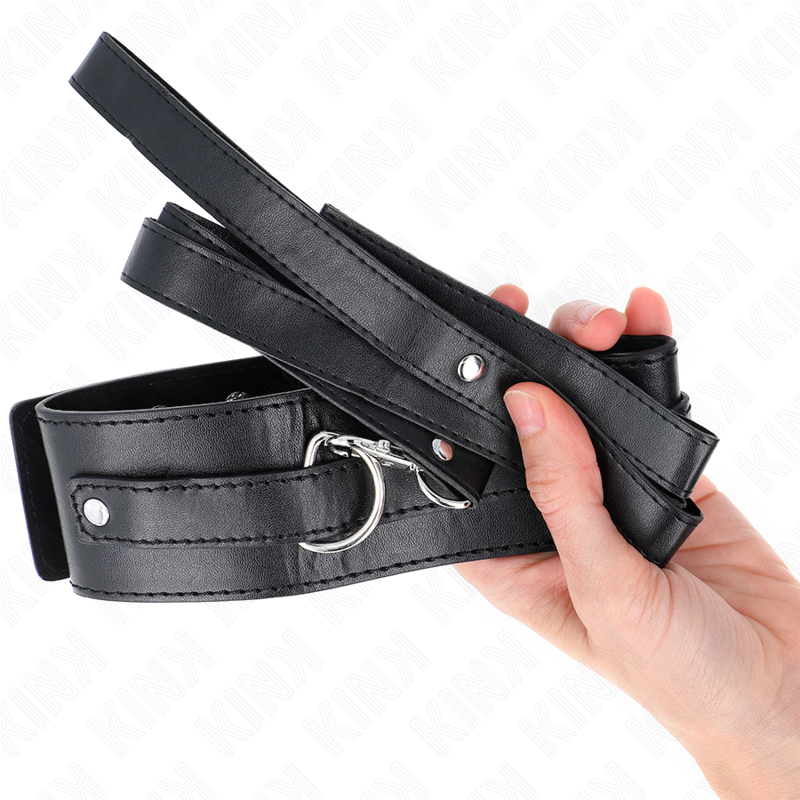 Collare BDSM con Cintura Kink — Regolabile, 116 cm