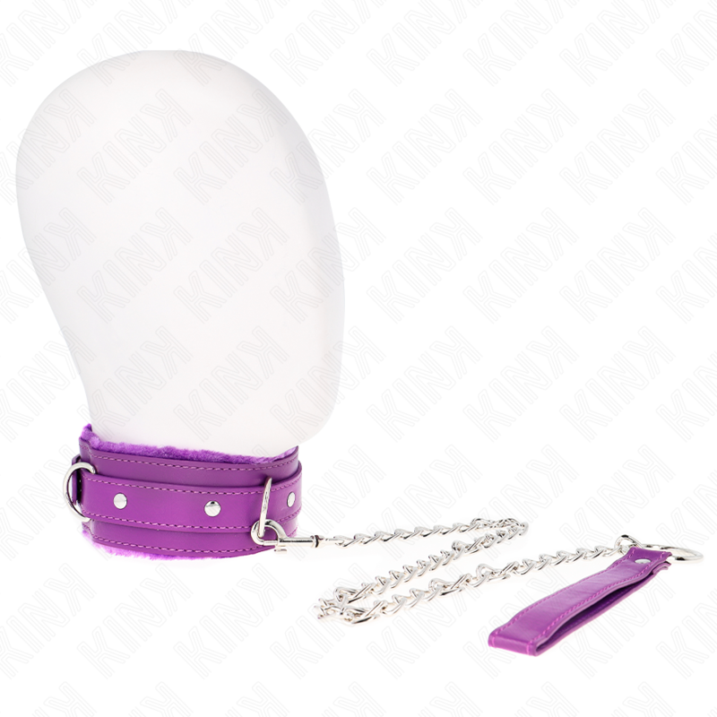 Collare BDSM con Guinzaglio Kink — Regolabile, Viola