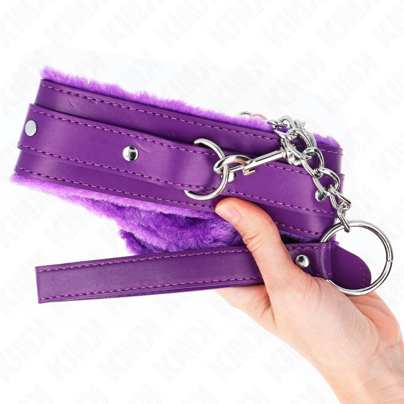 Collare BDSM con Guinzaglio Kink — Regolabile, Viola