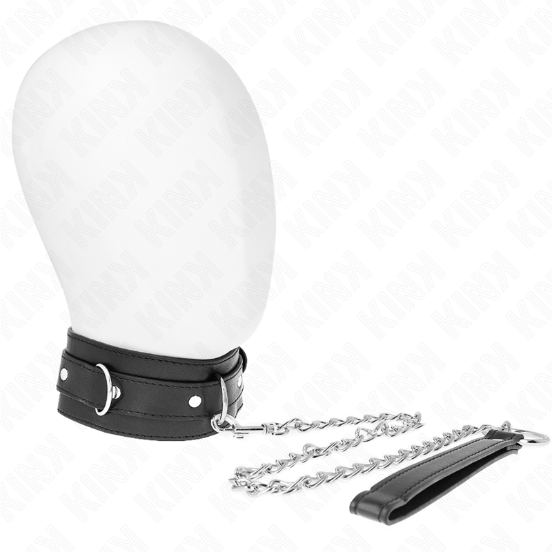 Collare BDSM con Cintura Kink — Nero, 65 cm