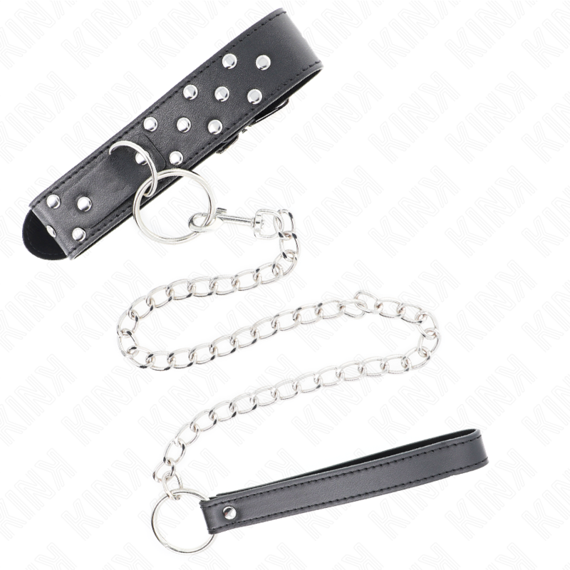 Collare BDSM con Cintura Kink — Regolabile, Nero