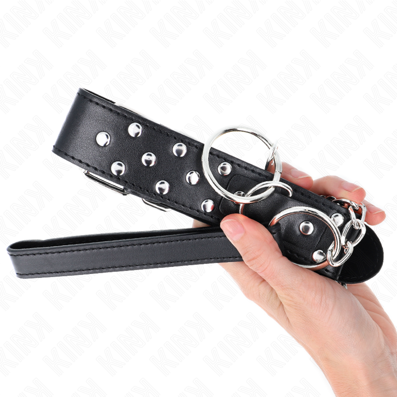 Collare BDSM con Cintura Kink — Regolabile, Nero