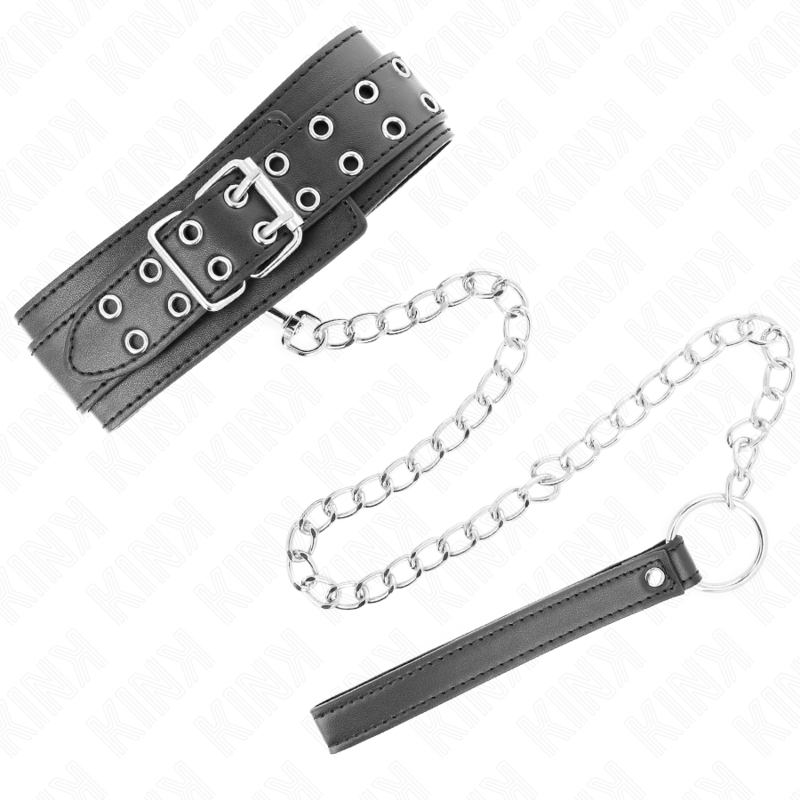 Collare BDSM Regolabile Kink — Fibbie Argento, 33-46 cm