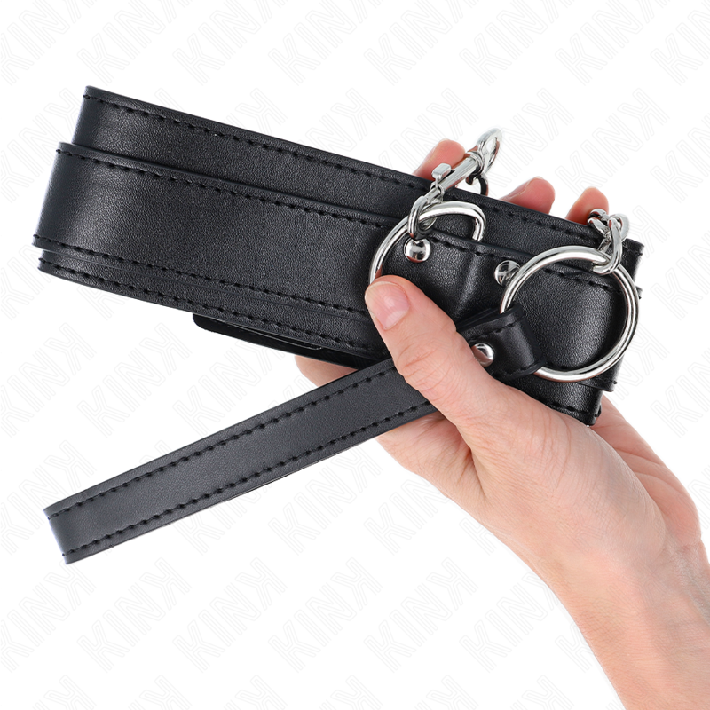 Collare BDSM Regolabile Kink — Fibbie Argento, 33-46 cm