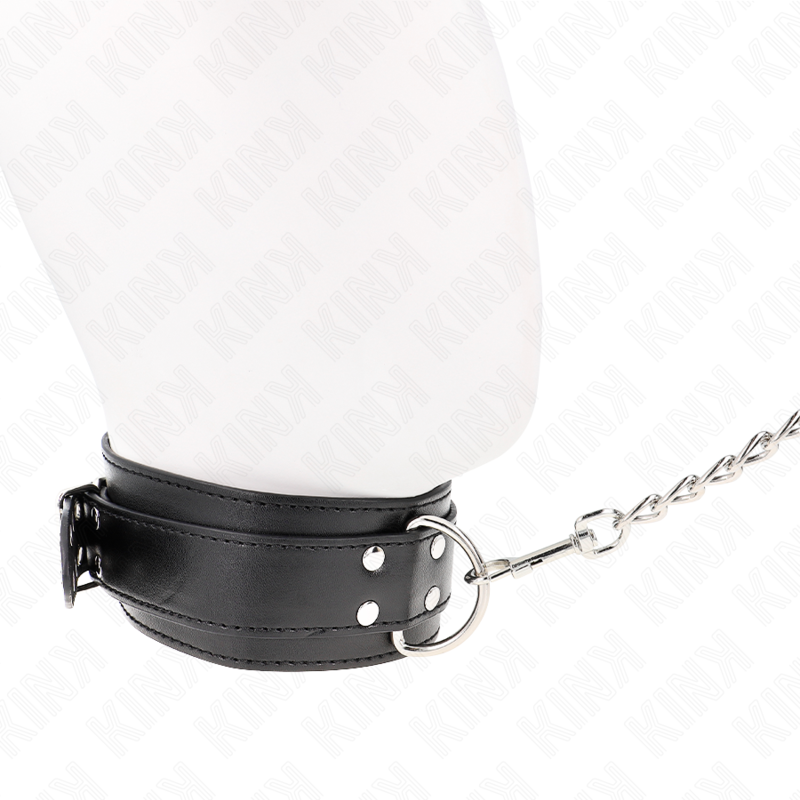 Collare BDSM Regolabile Kink — Fibbie Argento, 33-46 cm