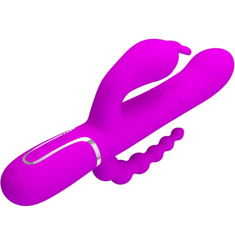 Vibratore Rabbit Triplo Pretty Love Cammy — 4 in 1, Rosa
