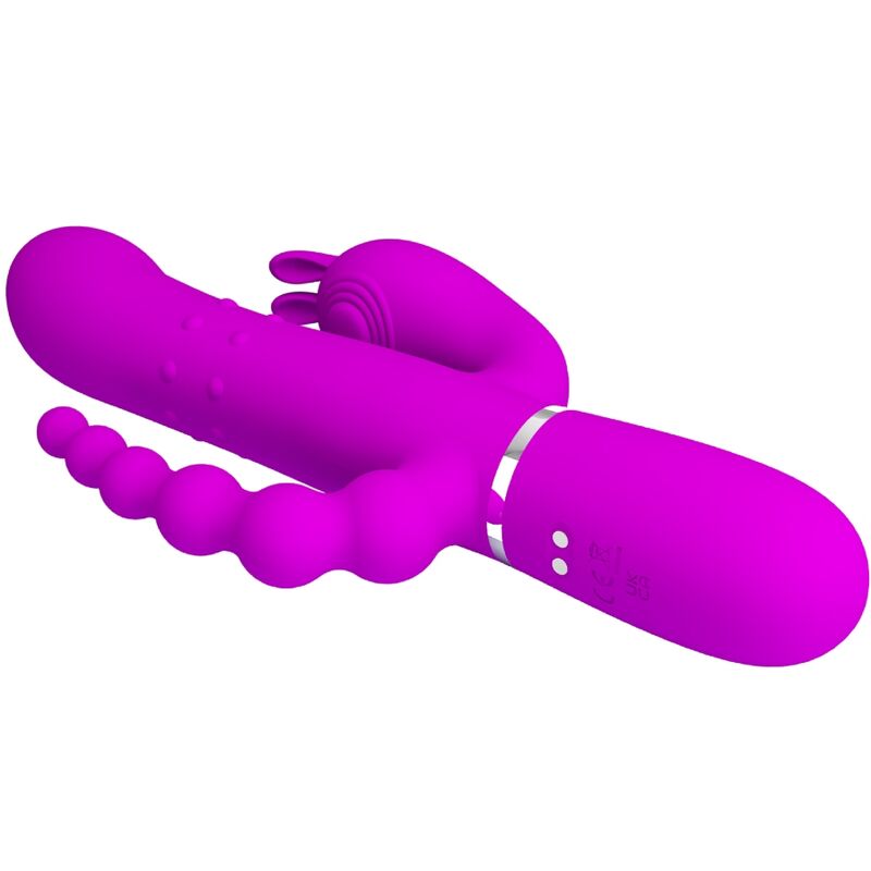 Vibratore Rabbit Triplo Pretty Love Cammy — 4 in 1, Rosa