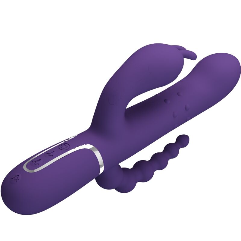 Vibratore Rabbit Triplo Pretty Love Cammy — 4 in 1, Viola