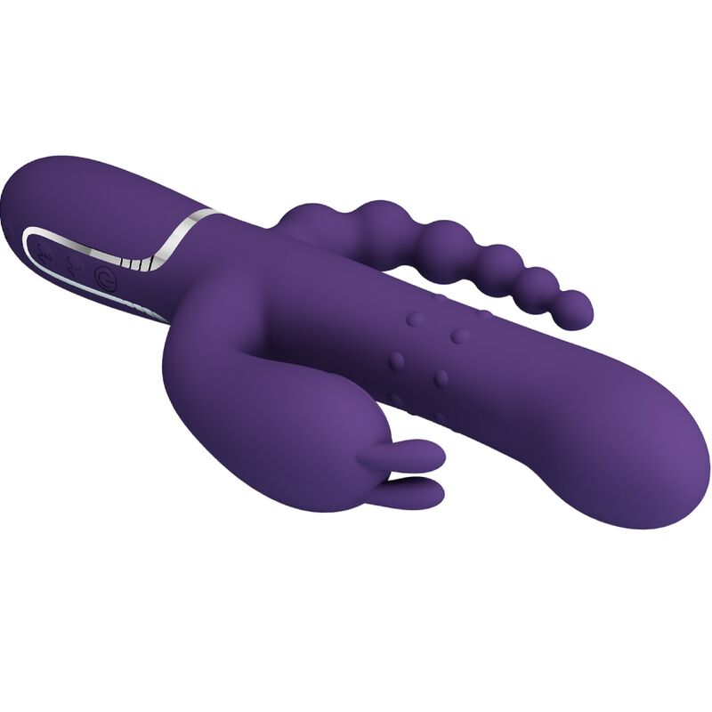Vibratore Rabbit Triplo Pretty Love Cammy — 4 in 1, Viola