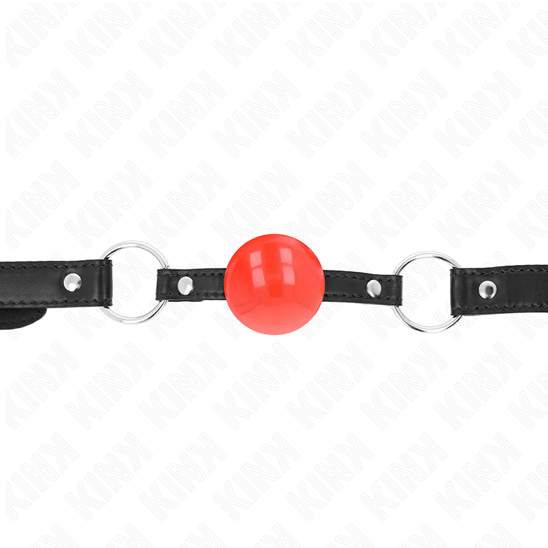 Gag Ball BDSM Kink — TPE Rossa, Cinghia 60 cm