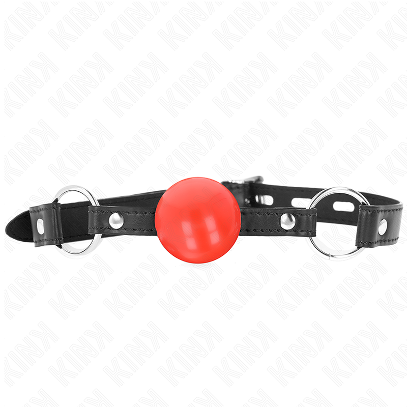 Gag Ball BDSM Kink — TPE Rossa, Cinghia 60 cm