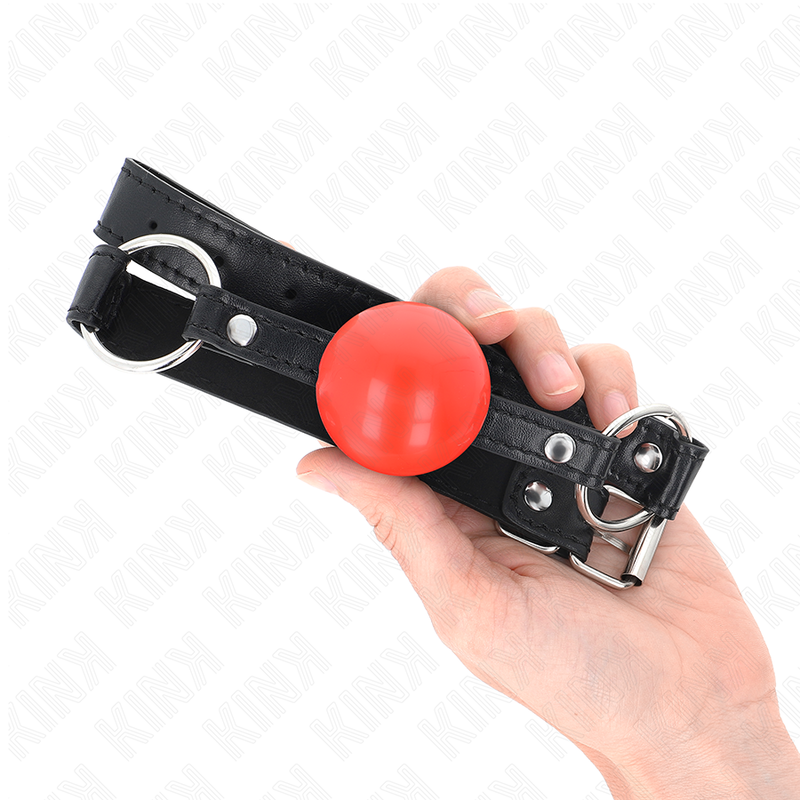 Gag Ball BDSM Kink — TPE Rossa, Cinghia 60 cm