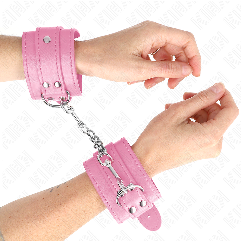 Manette BDSM Regolabili Kink Wrist Restraint — Rosa, 20-23 cm