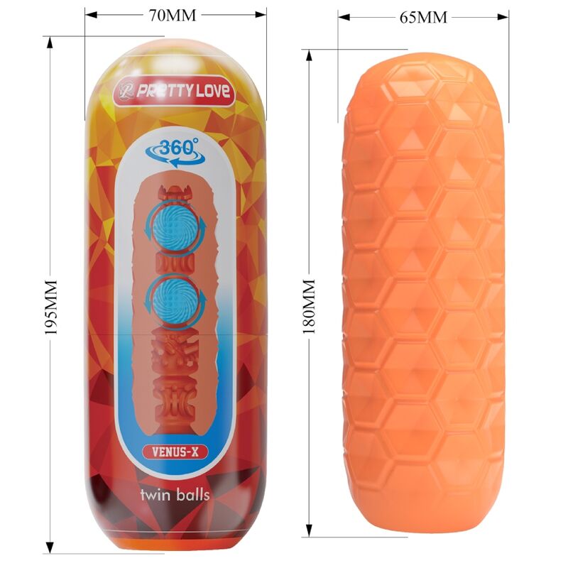 Masturbatore Maschile Pretty Love Flirtation BM-009230NQ — Arancione