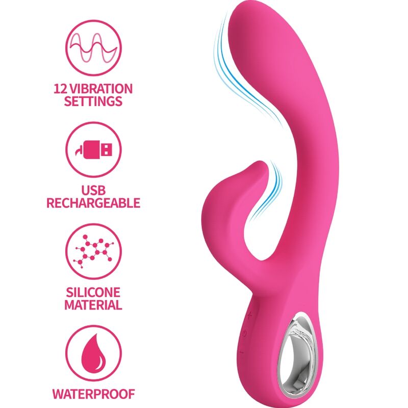 Vibratore Rabbit Pretty Love Fritz — 12 Vibrazioni, Rosa
